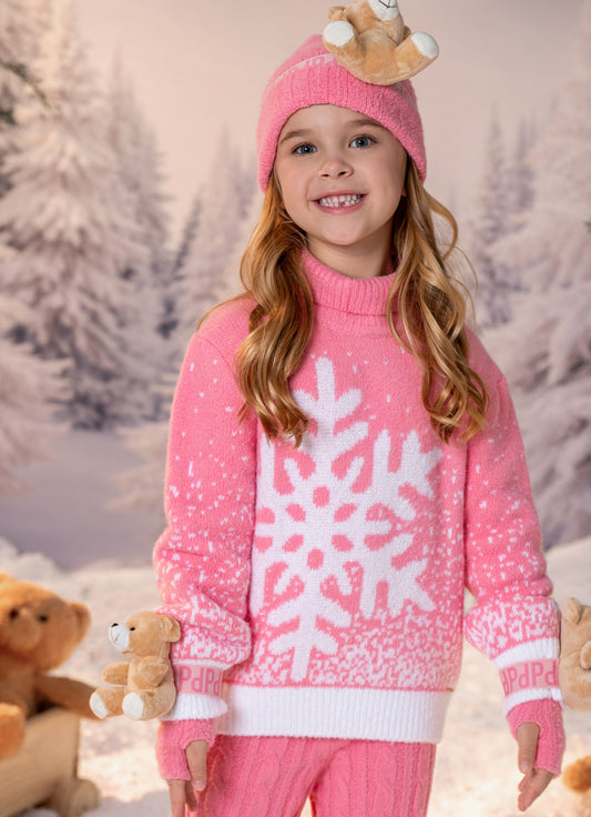 Blusa Tricot Maxi Floco Neve Après-Ski Blusa Tricot Maxi Floco Neve Après-Ski