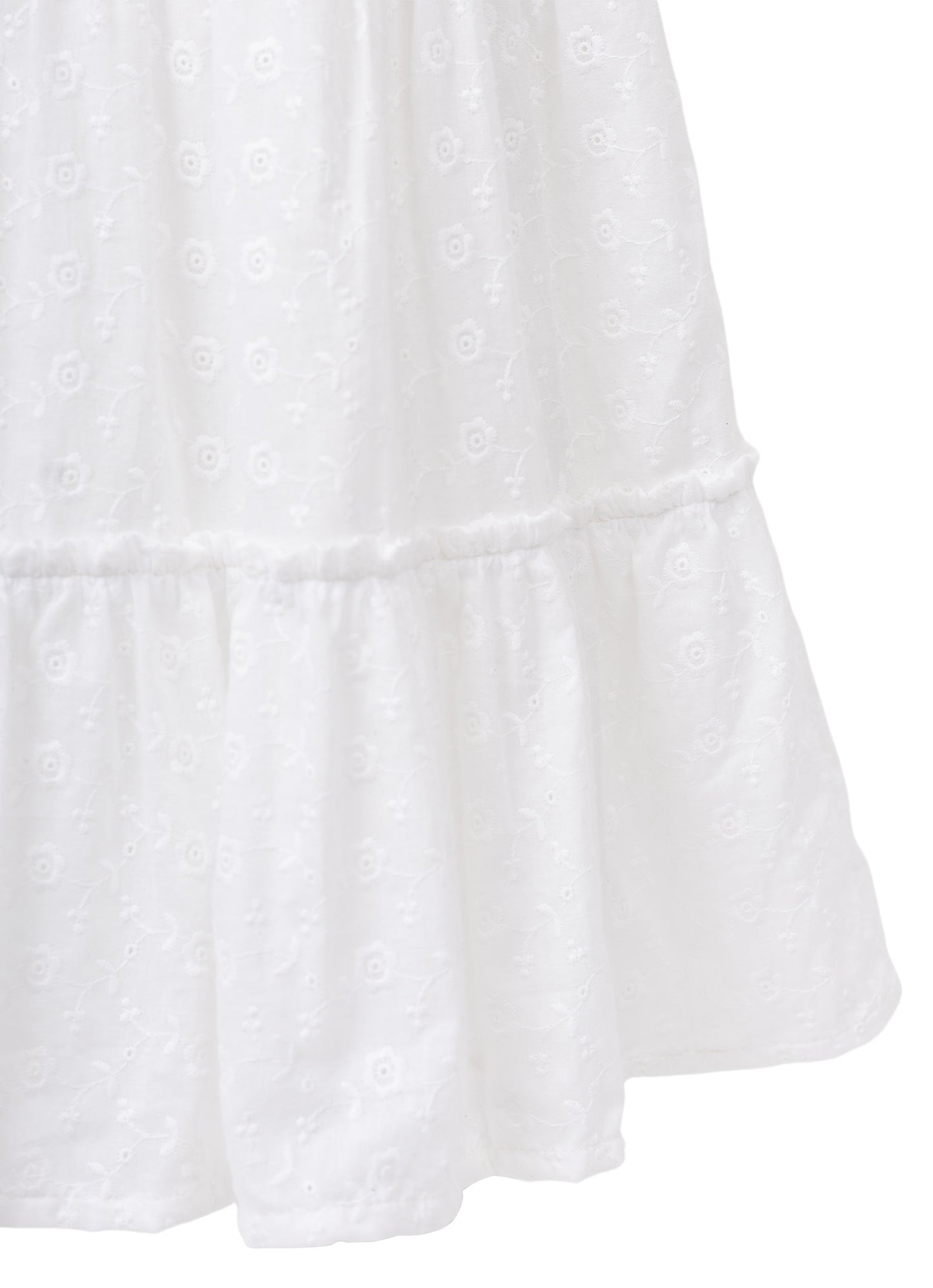 Vestido Festa Broderi Babados Cristal