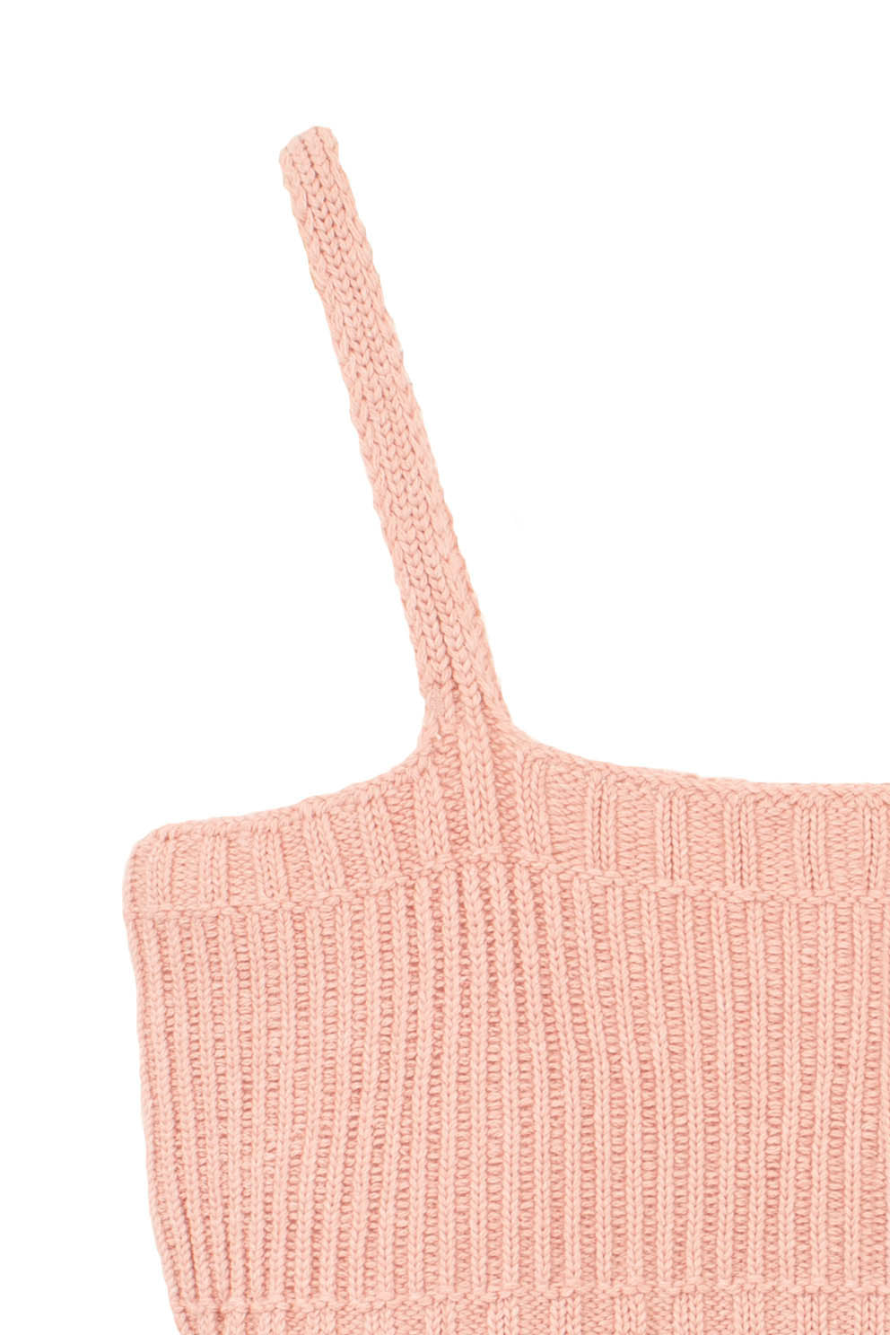 Blusa Alça Cropped Tricot Canelado