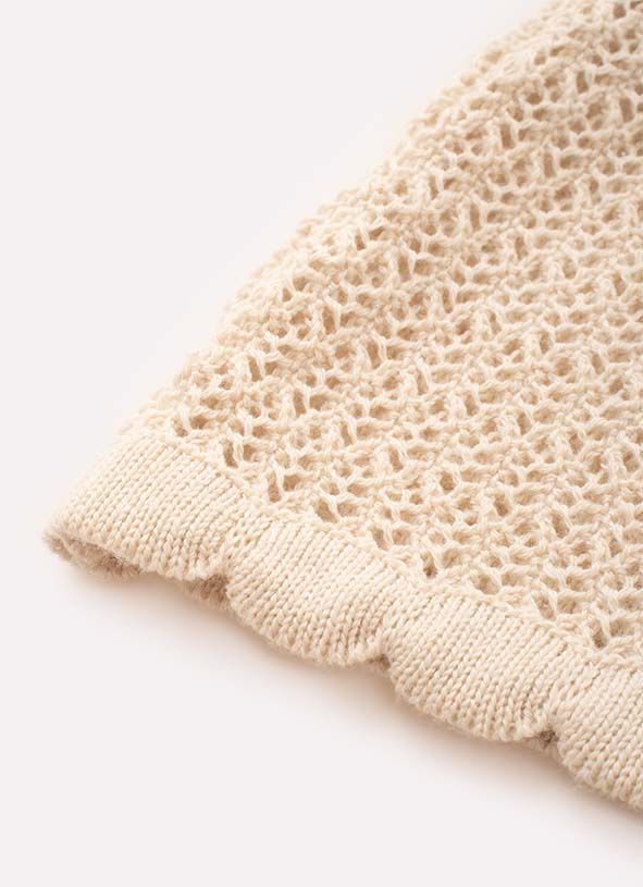 Vestido Longo Tricot Ponto Crochê