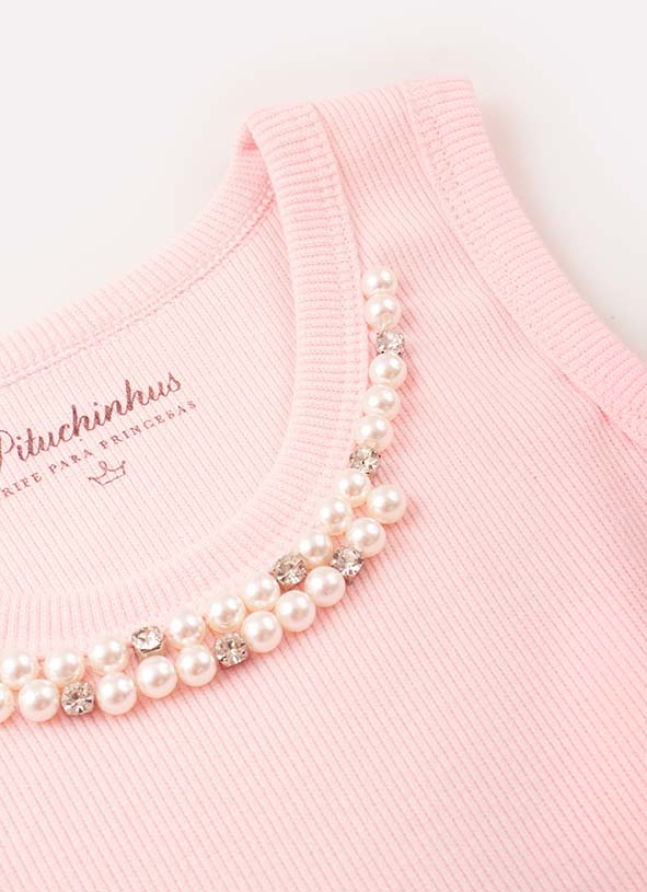 Blusa Regata Ribana Bordados