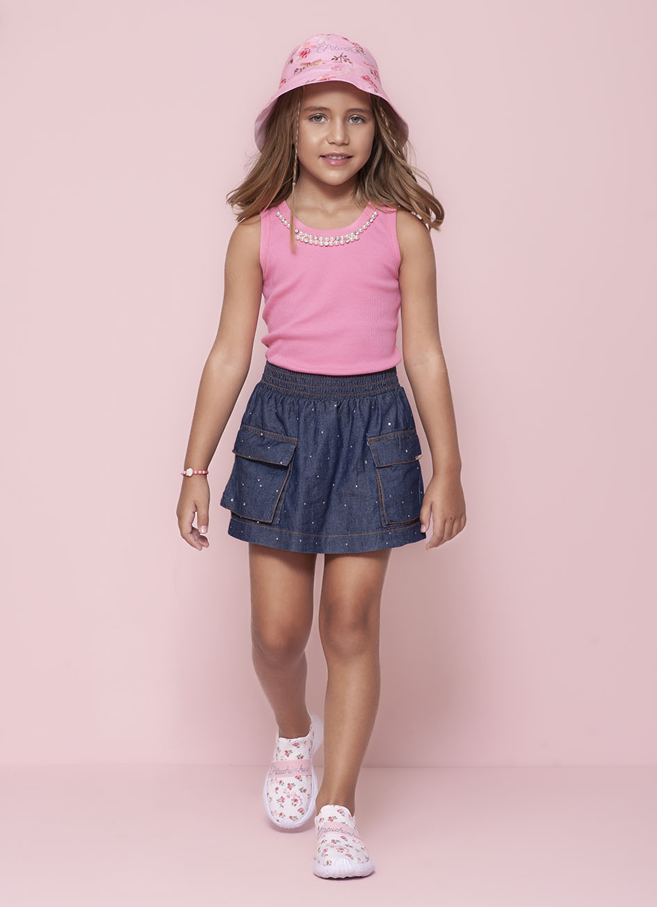 Blusa Regata Ribana Bordados
