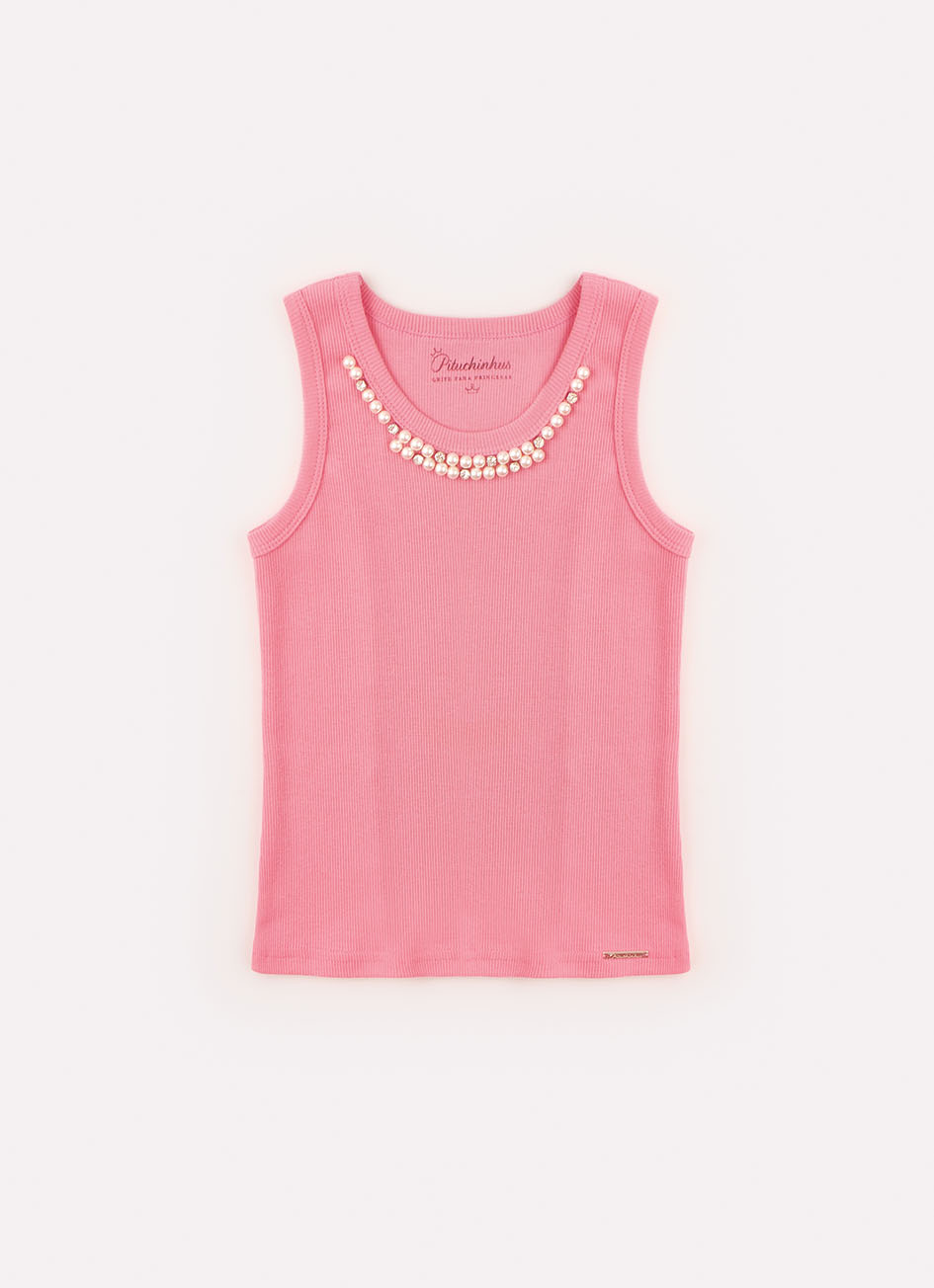 Blusa Regata Ribana Bordados