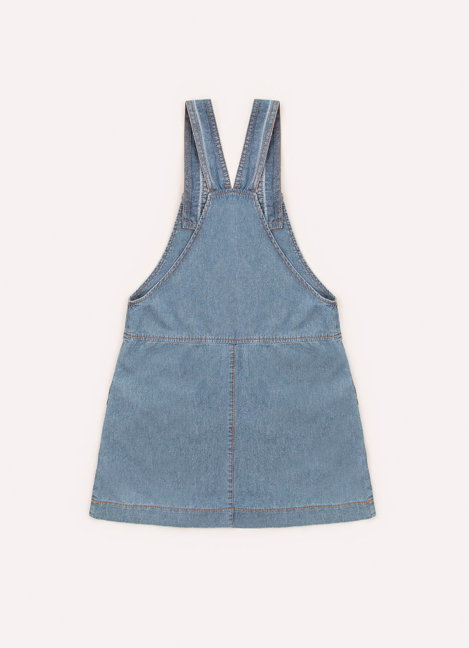 Jardineira Jeans Cargo