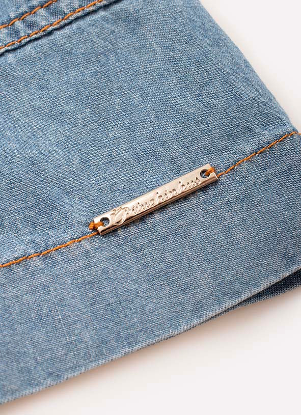 Jardineira Jeans Cargo
