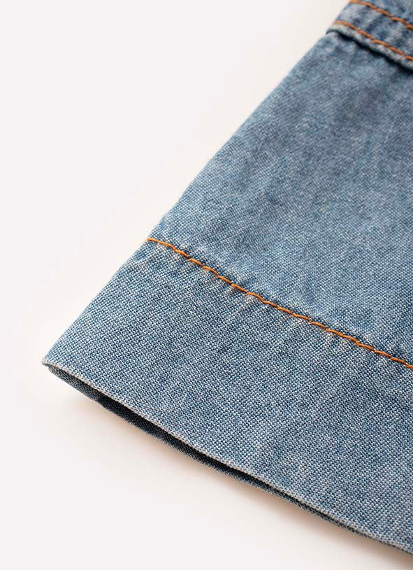 Jardineira Jeans Cargo
