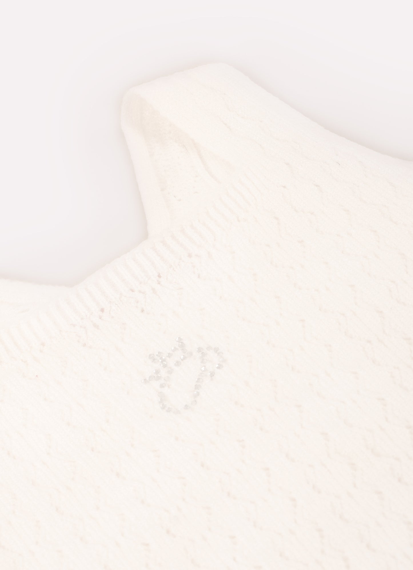 Vestido Longo Tricot Ponto Renda Cristal