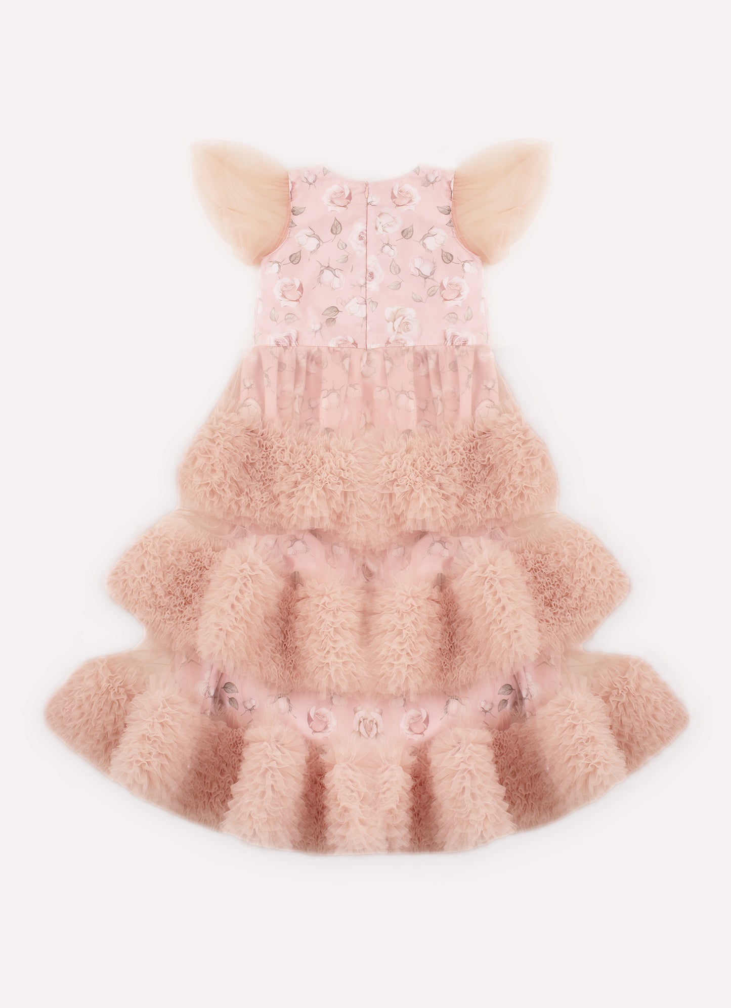 Vestido Longo Tricoline e Tule