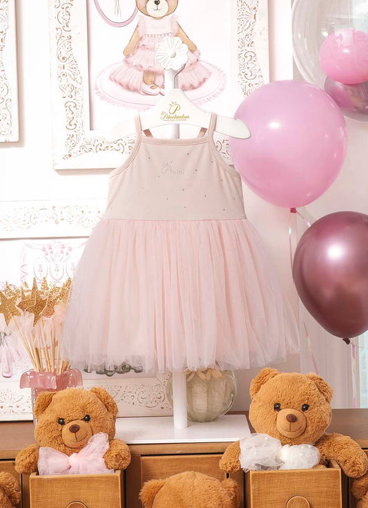 Vestido Alça e Calcinha Cotton e Tule Vestido Alça e Calcinha Cotton e Tule