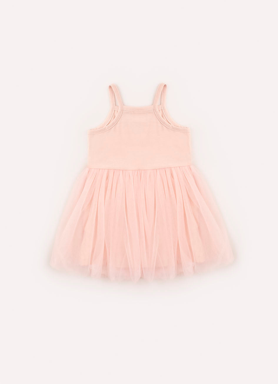 Vestido Alça e Calcinha Cotton e Tule