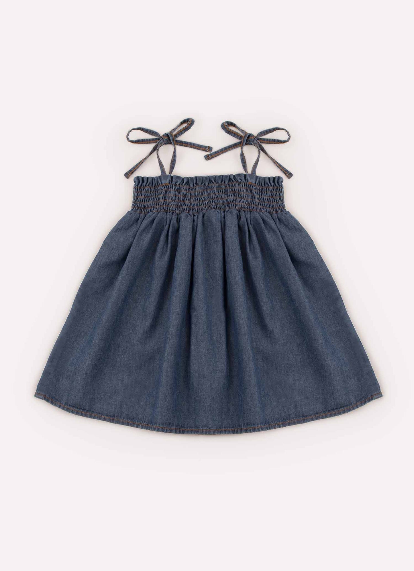 Vestido Alça Jeans Lastex