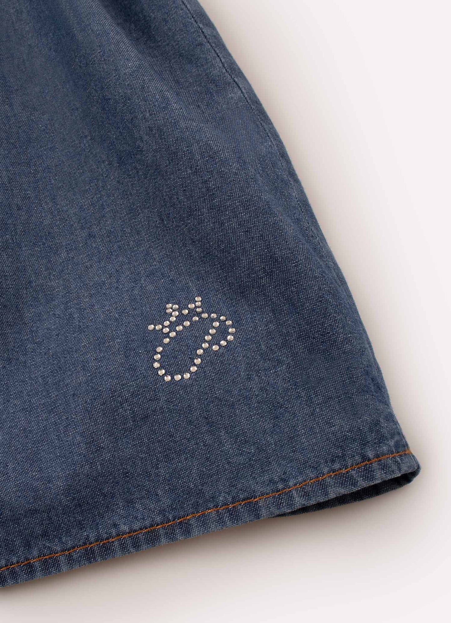 Vestido Alça Jeans Lastex