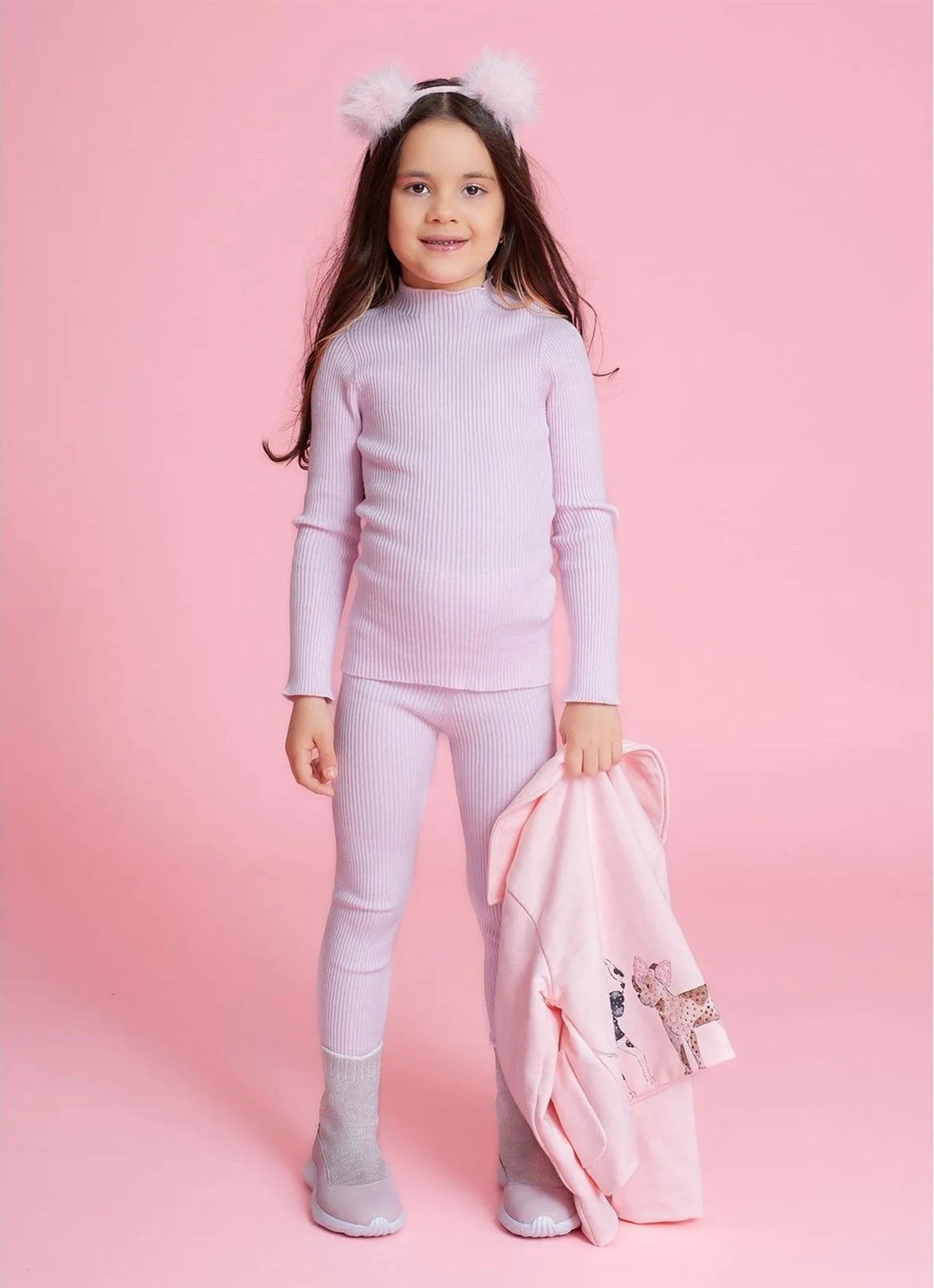 Calça Legging Tricot Canelado Sem Costura