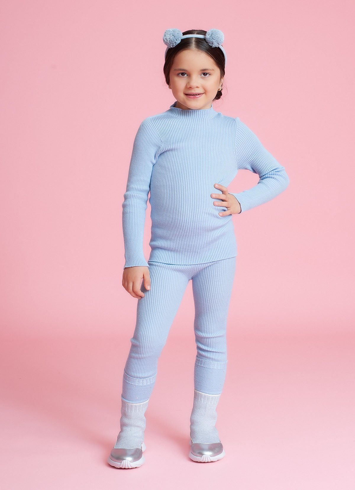 Calça Legging Tricot Canelado Sem Costura
