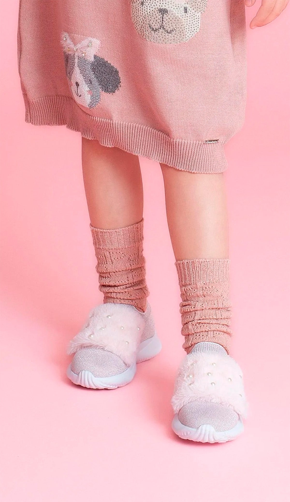 Meia Tricot Monogramas