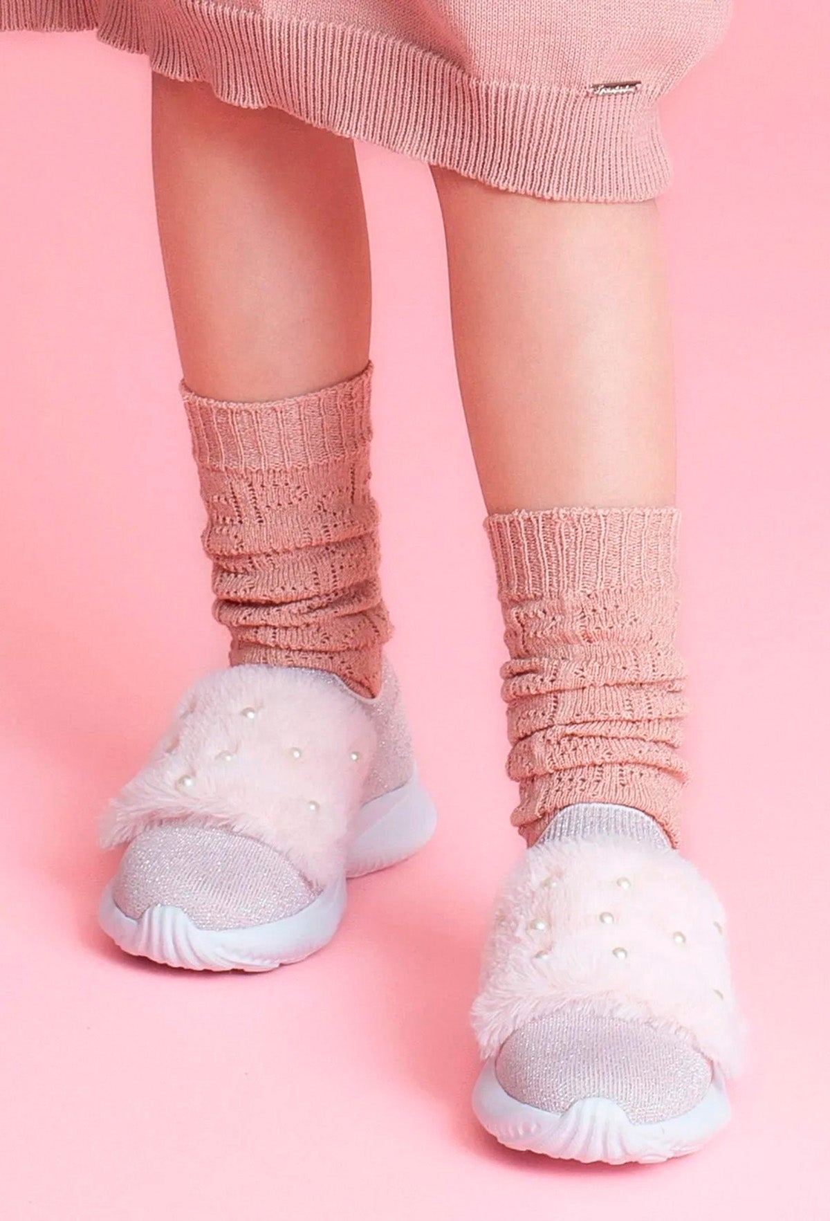 Meia Tricot Monogramas