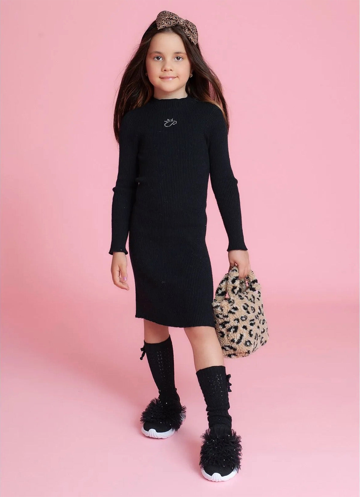 Vestido Tricot Canelado Sem Costura