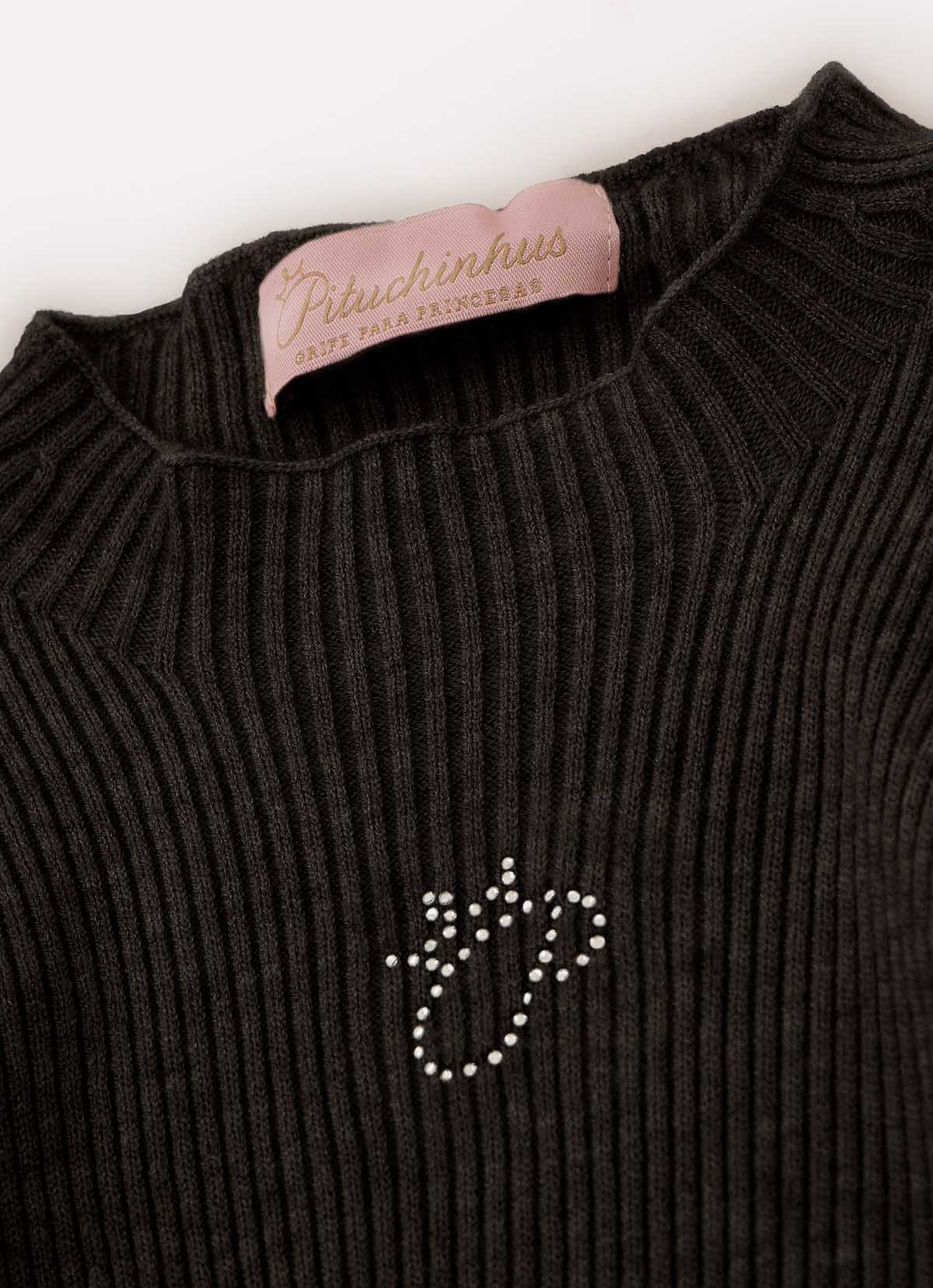 Vestido Tricot Canelado Sem Costura