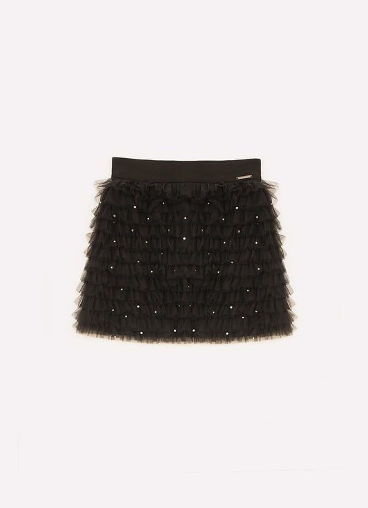 Saia Short Rib Frufru Tule Saia Short Rib Frufru Tule
