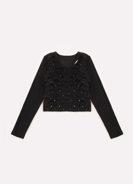 Blusa Ribana Frufru Tule Blusa Ribana Frufru Tule