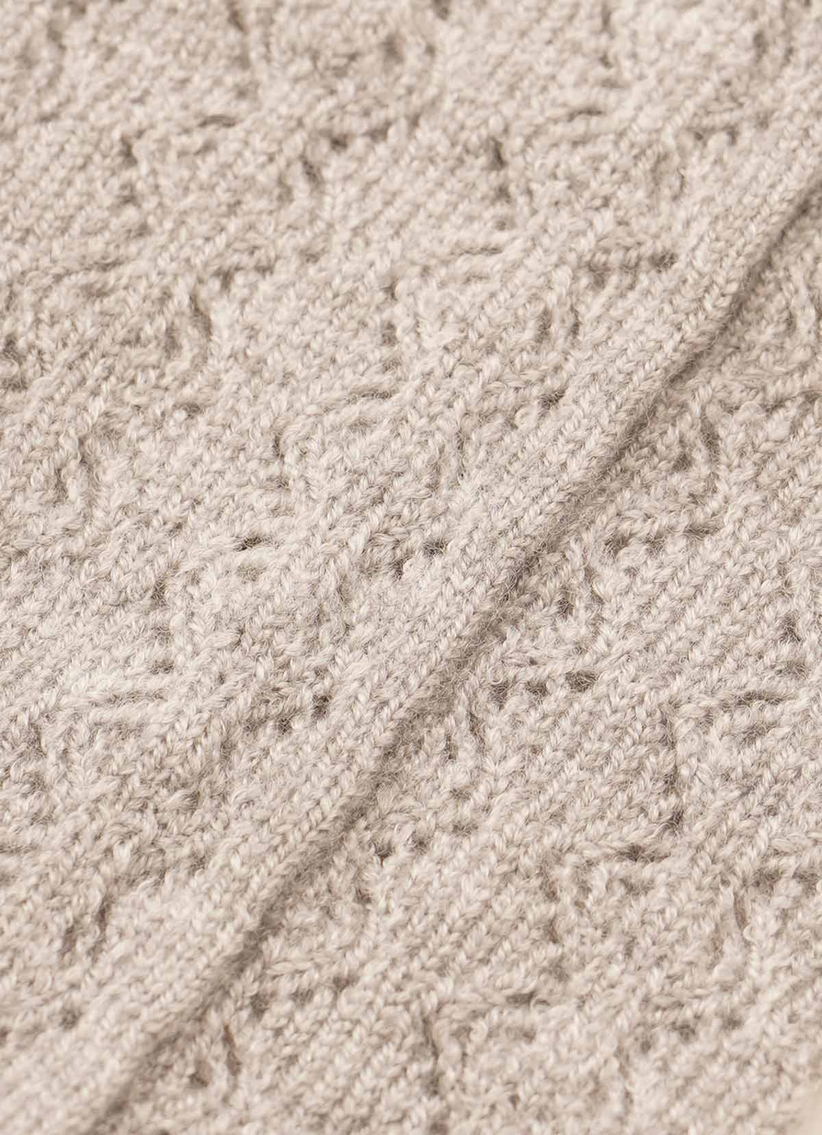 Meia Tricot Ponto Renda Laço