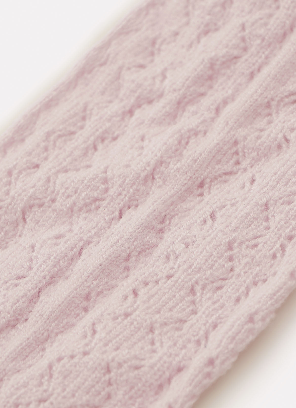 Meia Tricot Ponto Renda Laço