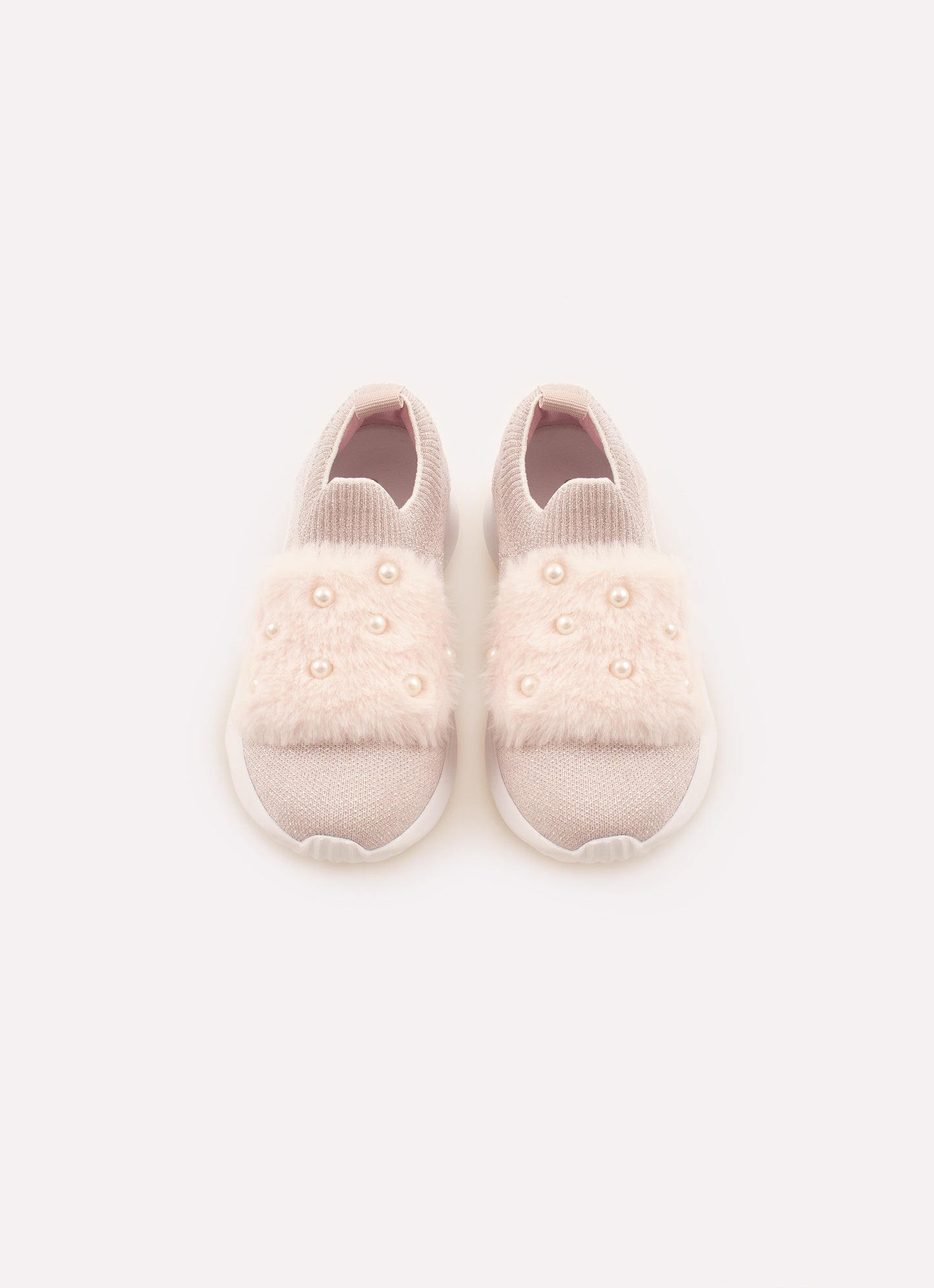 Tênis Knit Pele e Pérolas