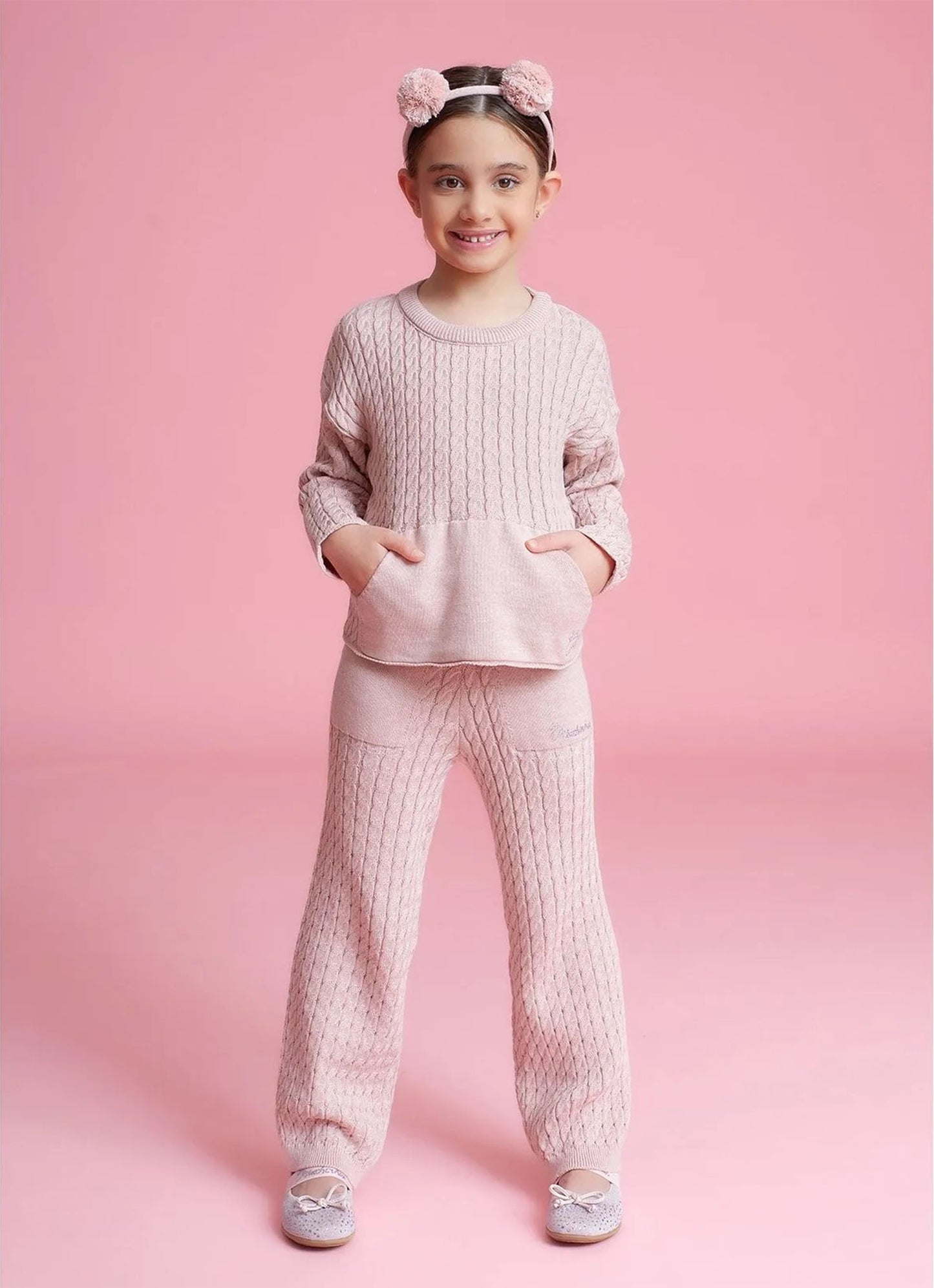 Blusa Tricot Tranças Canguru