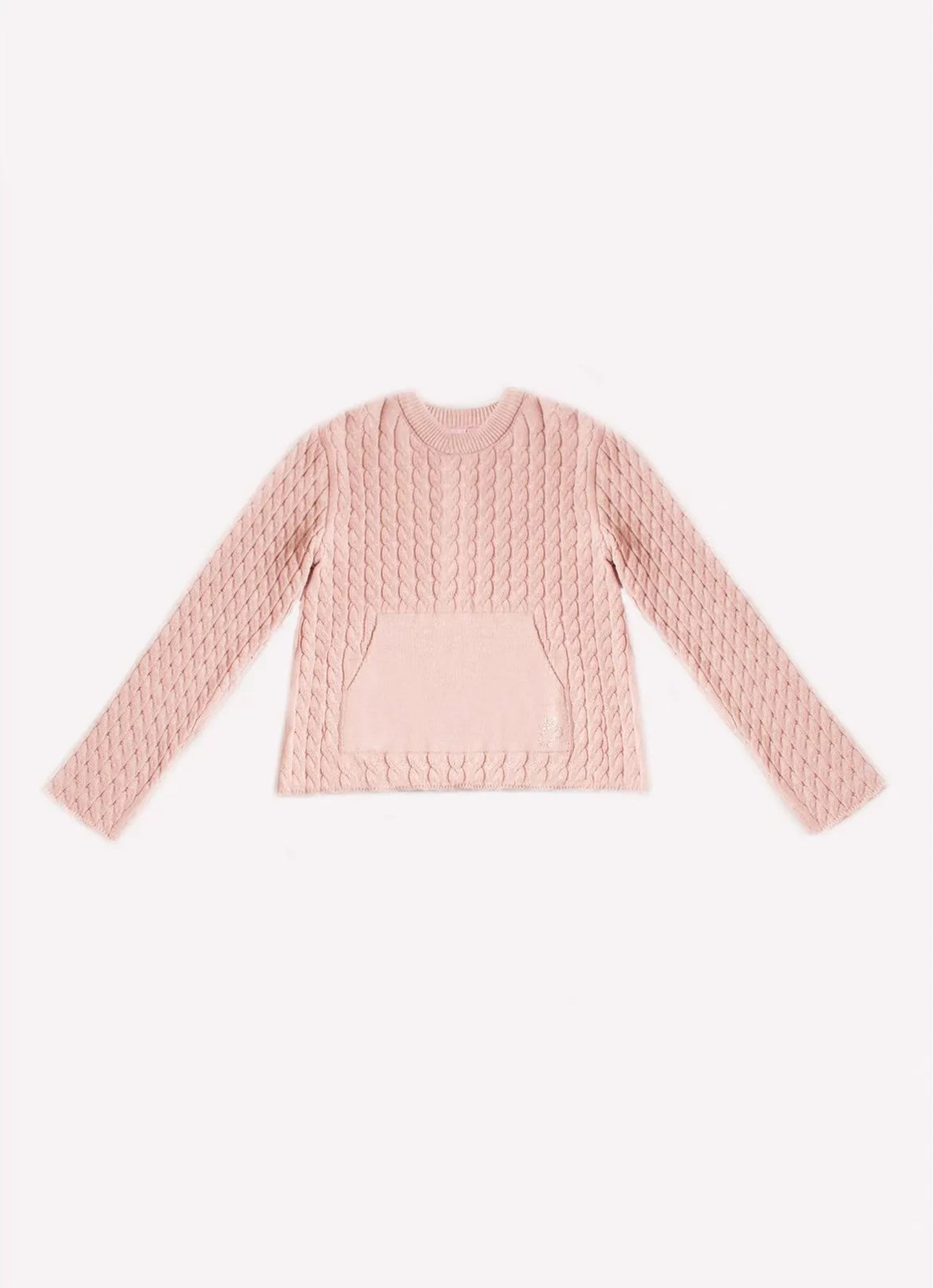Blusa Tricot Tranças Canguru
