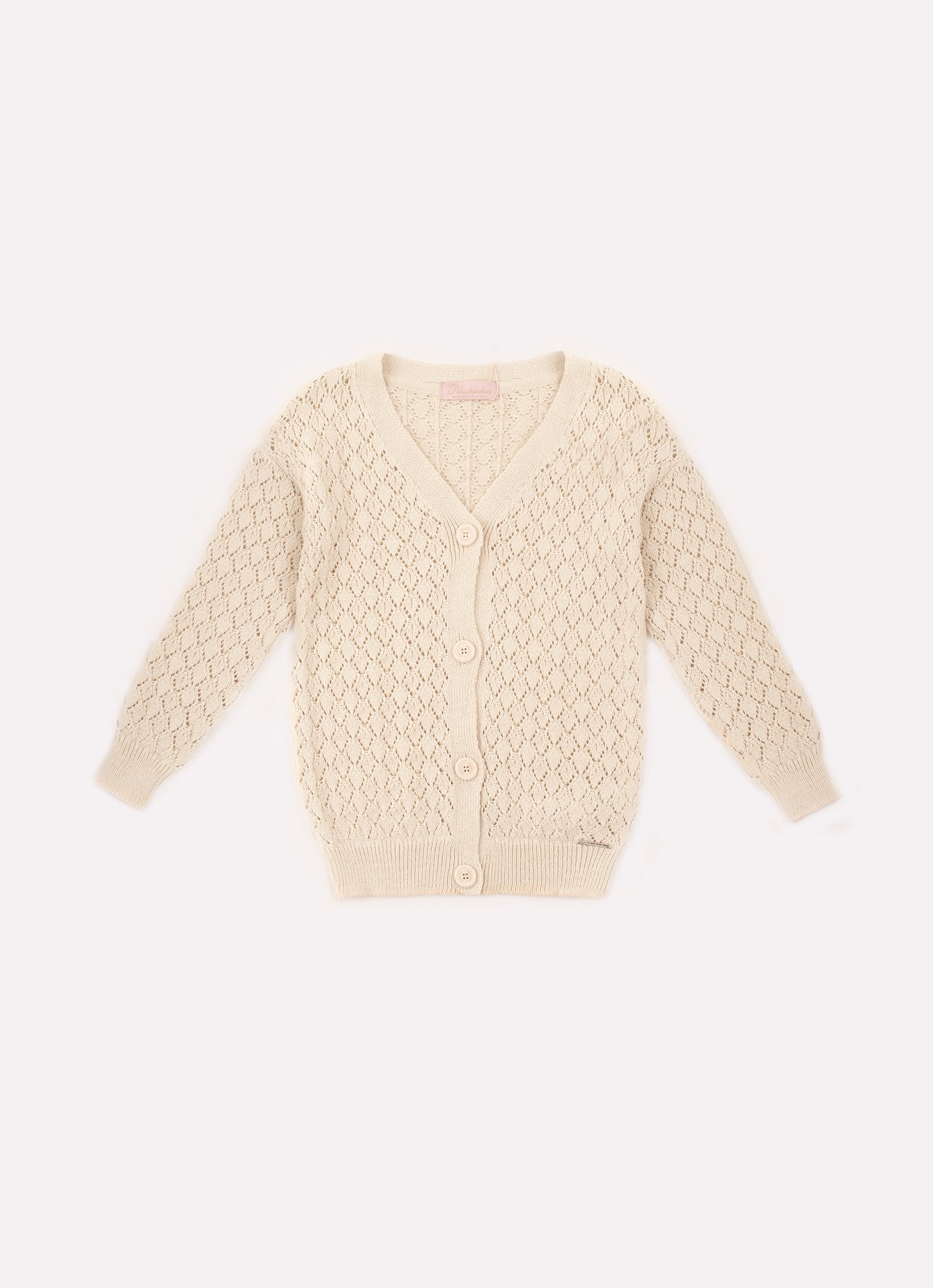 Casaco Tricot Ponto Rendado