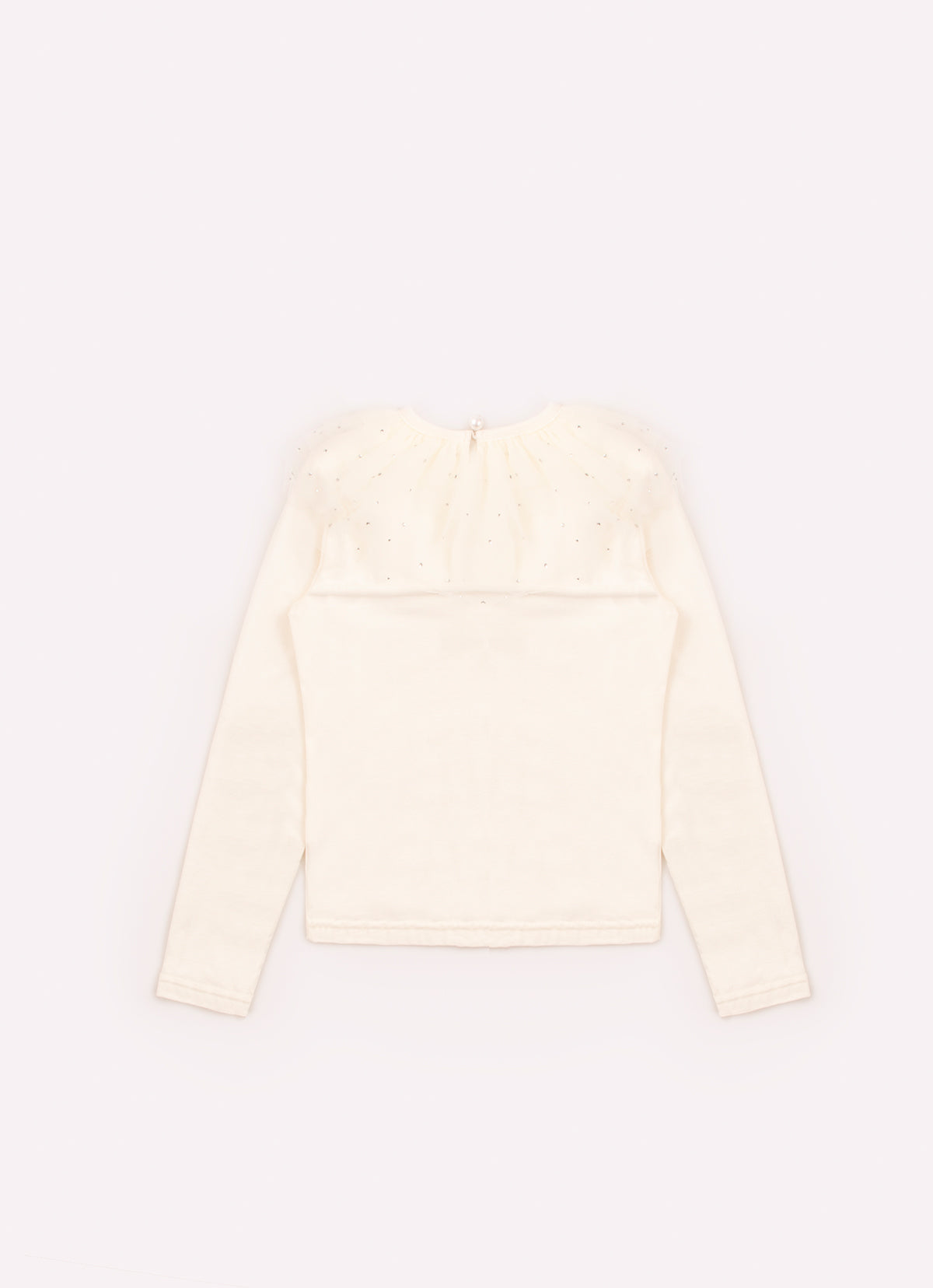 Blusa Cotton Gola Tule Cristais