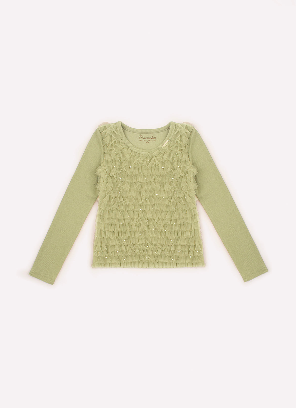 Blusa Ribana Babadinhos Tule Cristal