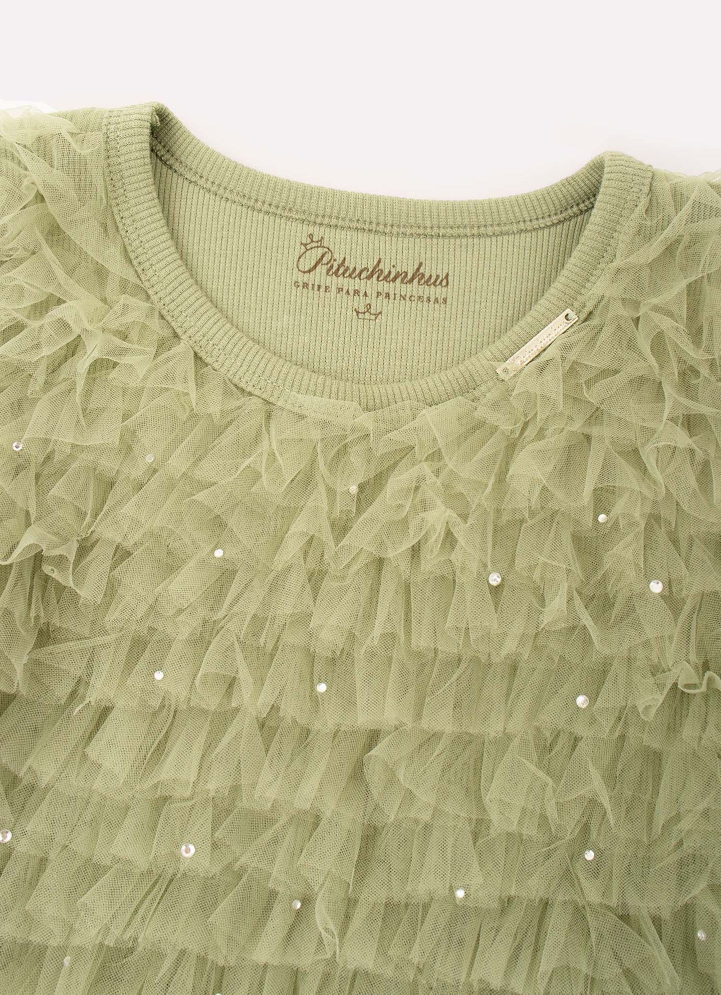 Blusa Ribana Babadinhos Tule Cristal