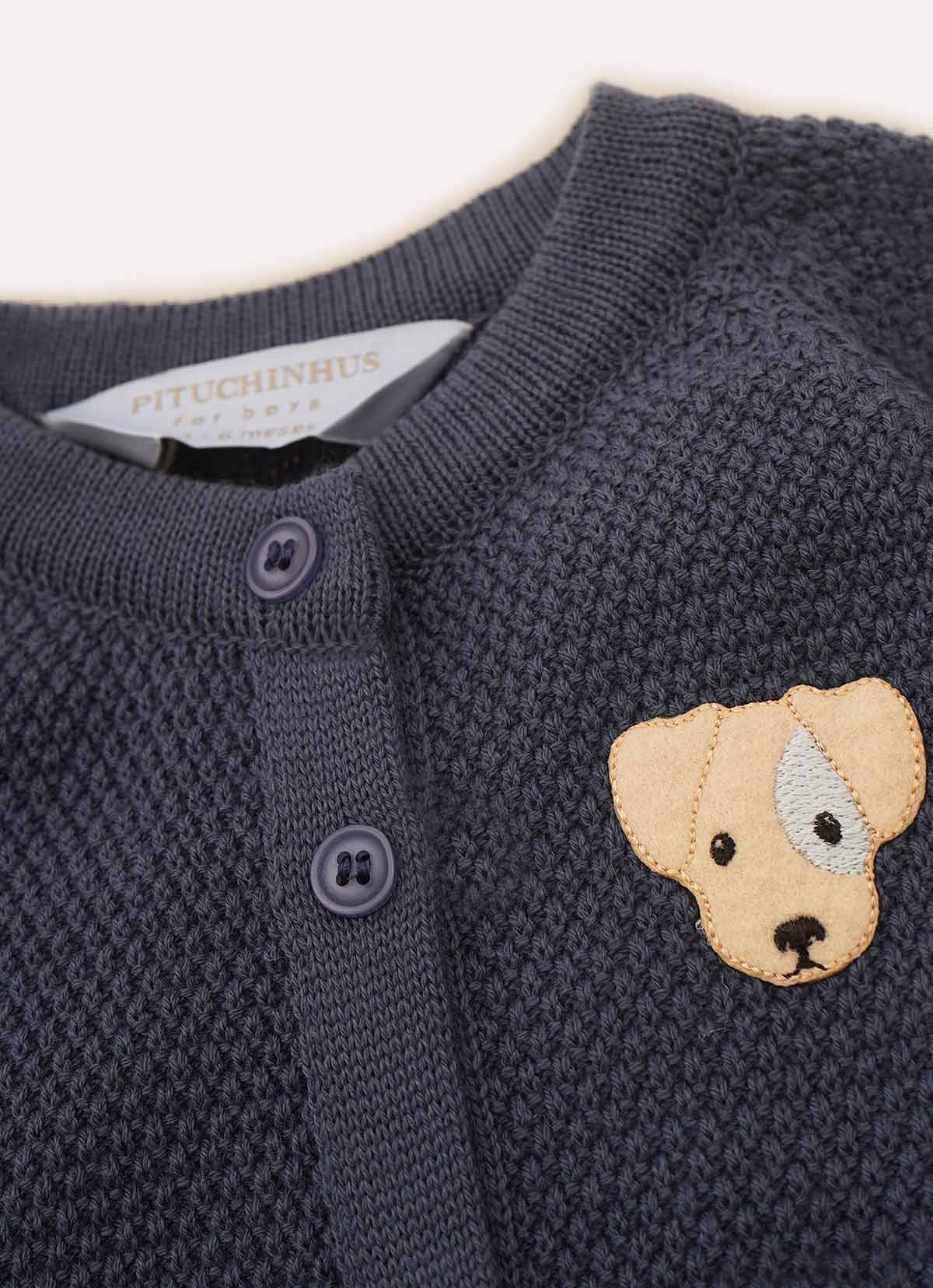 Casaco Tricot Ponto Texturizado