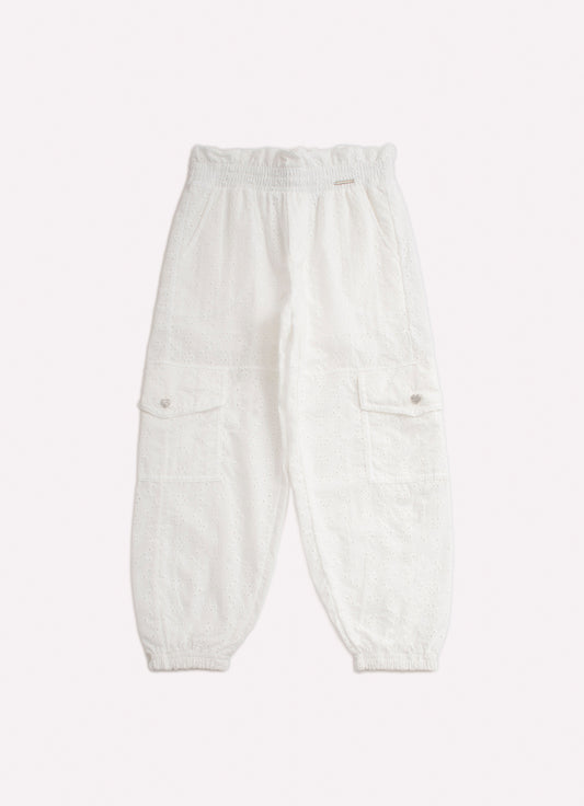 Calça Jogging Broderi Bolsos Cargo Botões Joia Calça Jogging Broderi Bolsos Cargo Botões Joia
