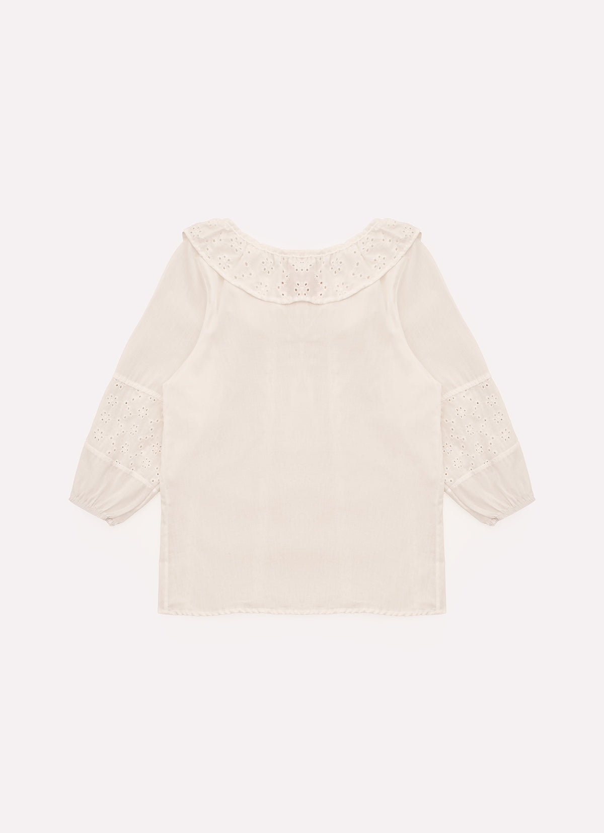 Blusa Bata Algodão Broderi e Renda
