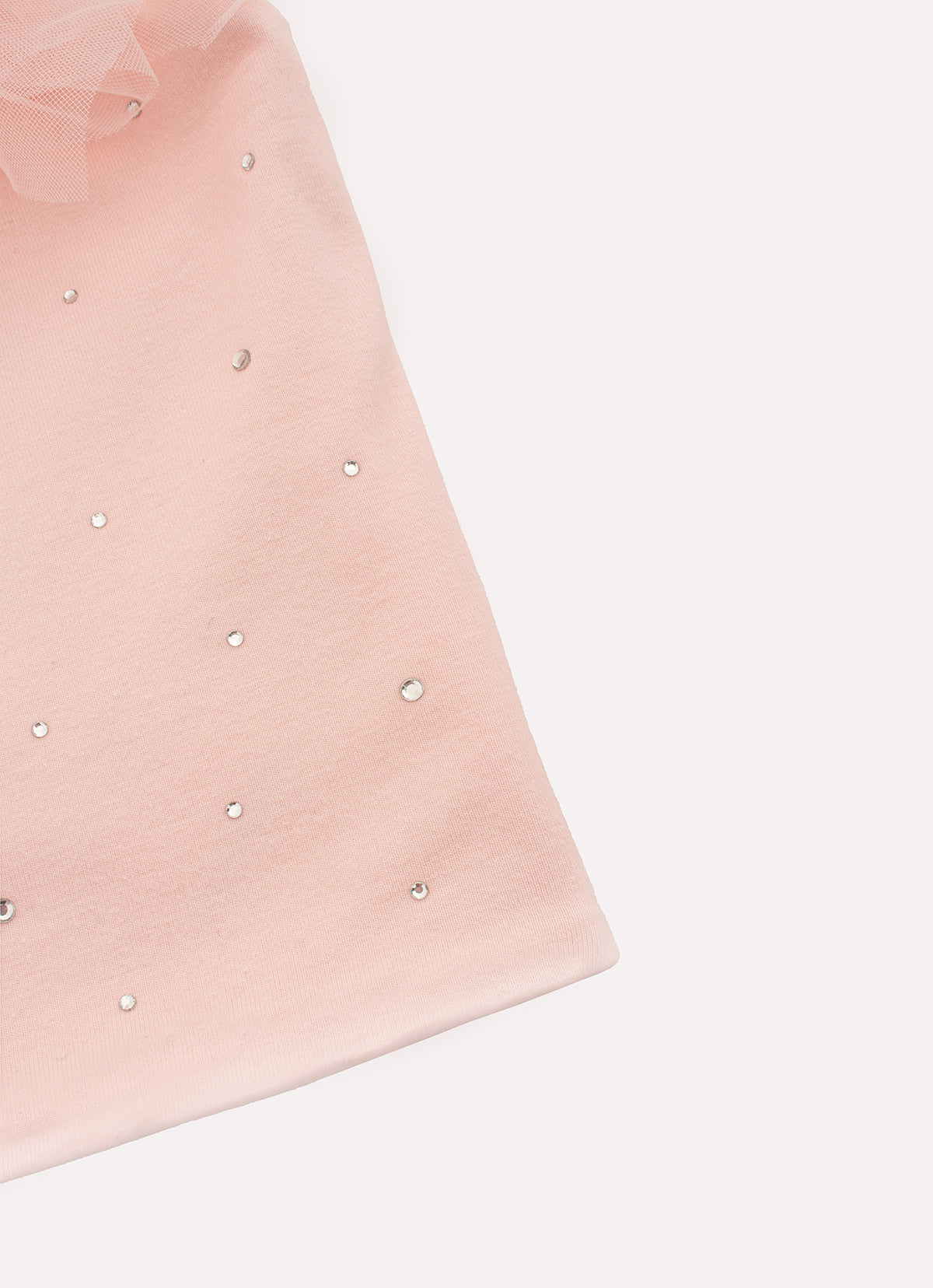 Blusa Cropped Cotton Tule Ombro Cristais