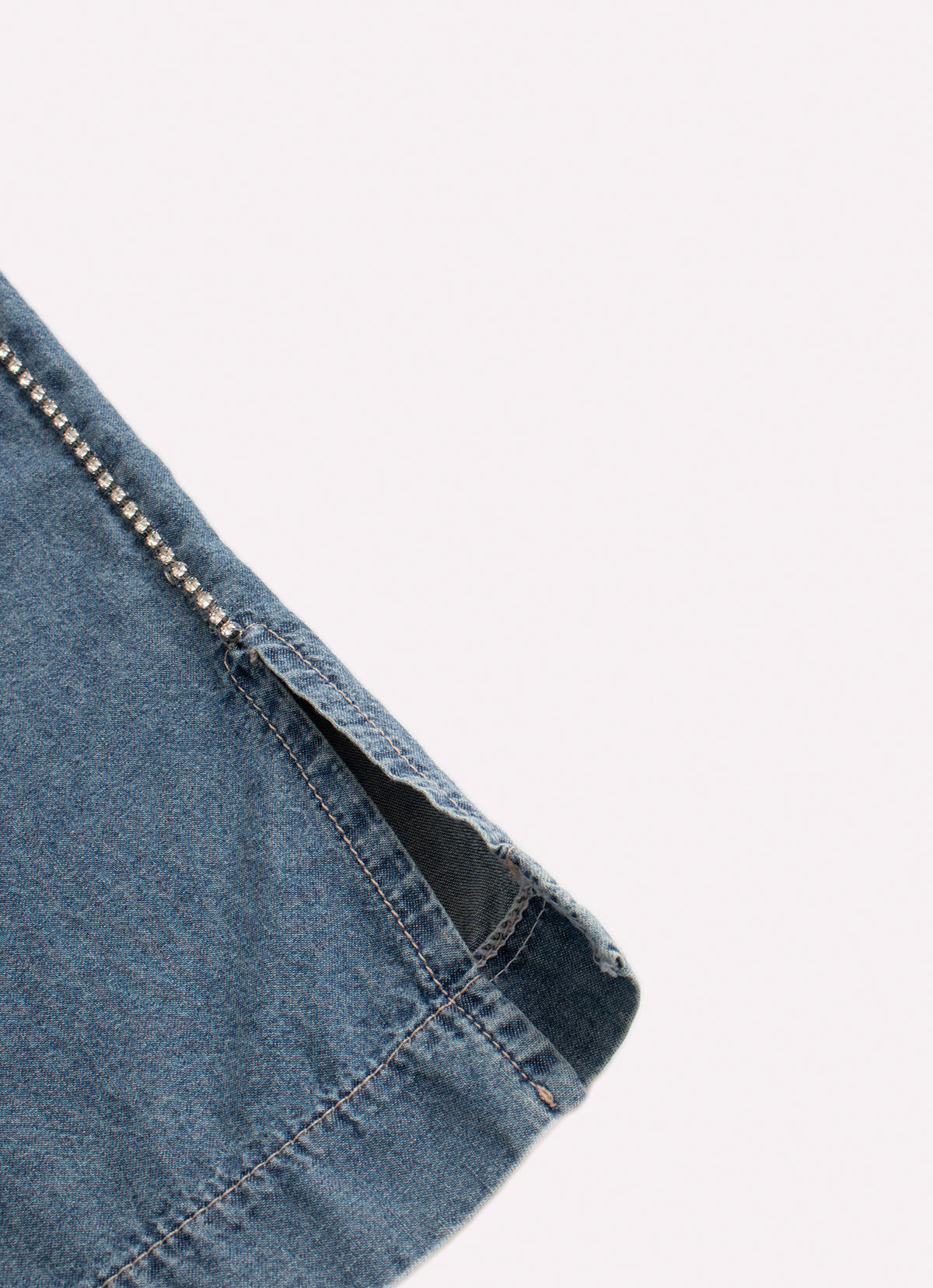 Calça Jeans Fino Cristal Lateral