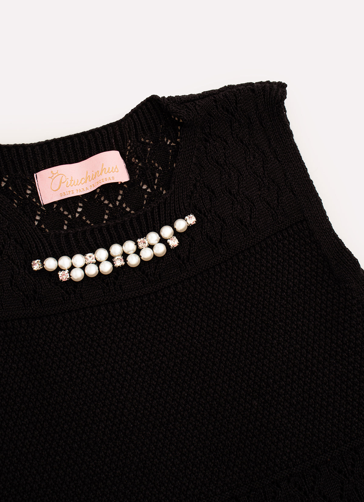 Vestido Tricot Longo Babados Rendado