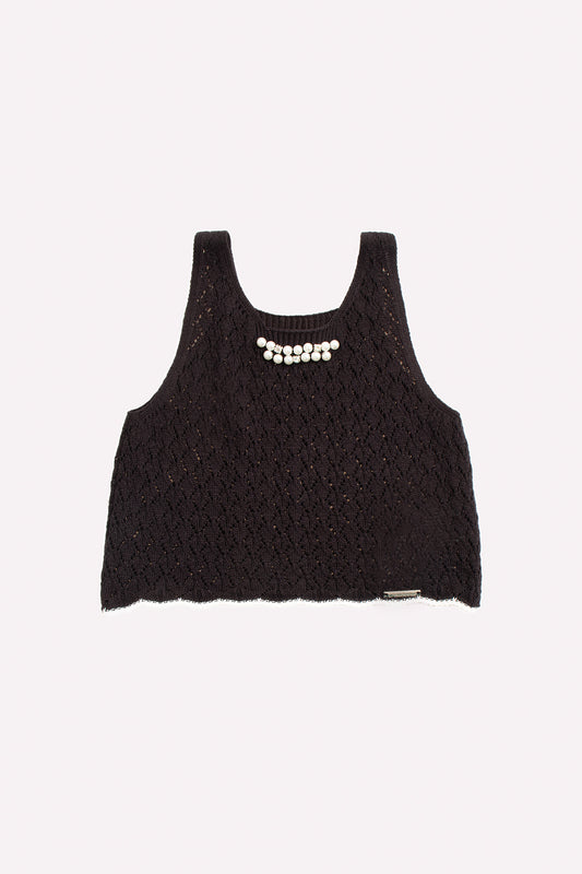 Blusa Tricot Cropped Rendada Bordado Blusa Tricot Cropped Rendada Bordado