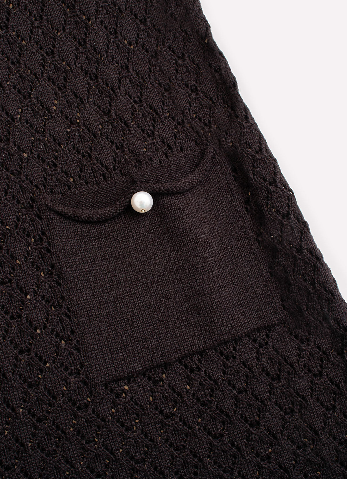 Vestido Tricot Rendado Bordados Decote