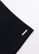 Regata Ribana Bordados Perolas e Cristais Preto