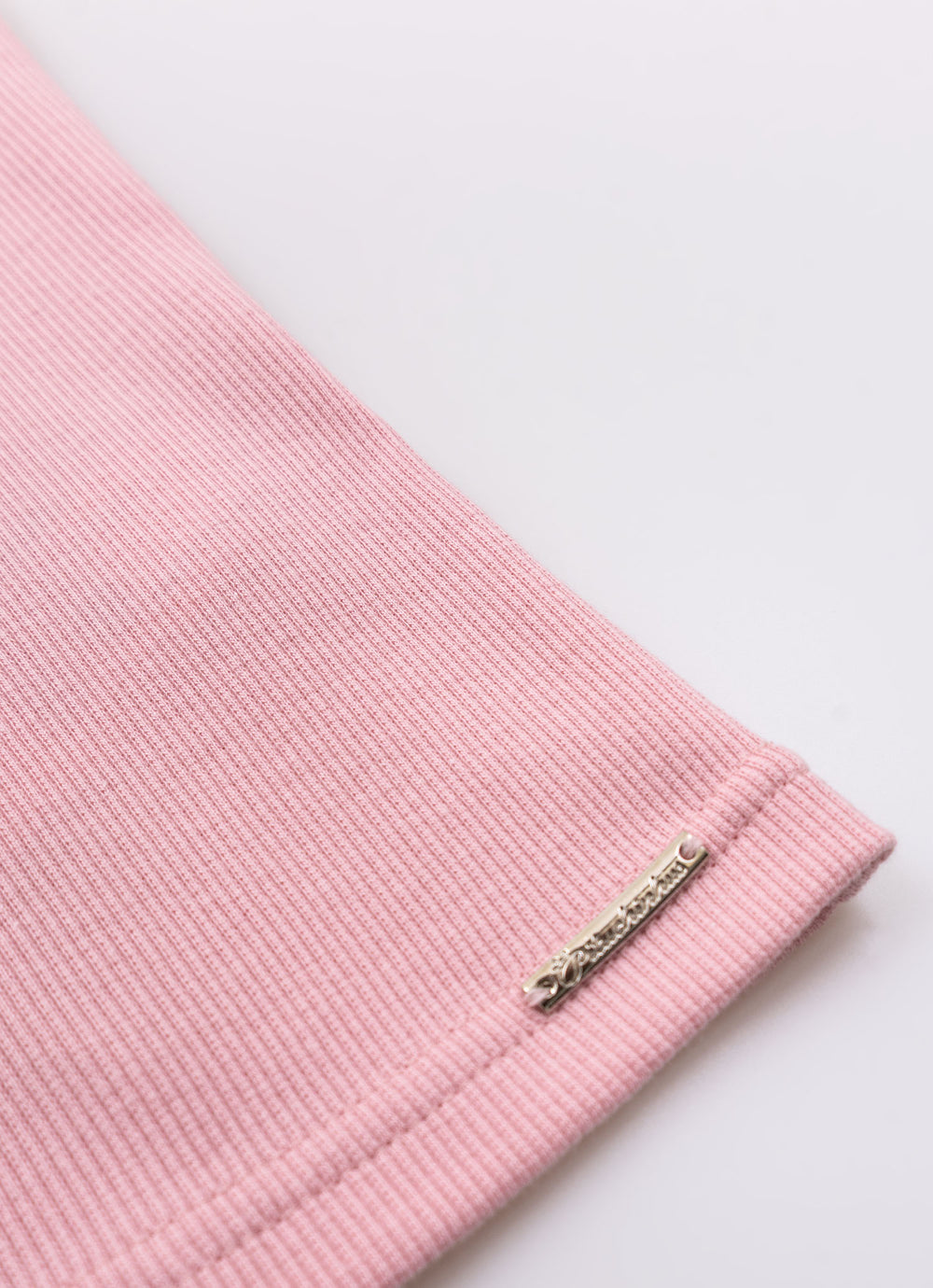 Regata Ribana Bordados Perolas e Cristais Rosa Gelado