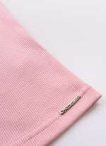 Regata Ribana Bordados Perolas e Cristais Rosa Gelado