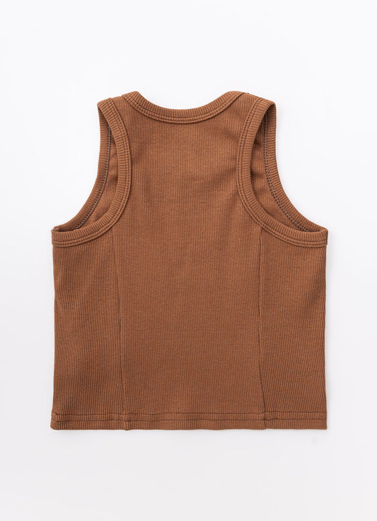 Regata Cropped Ribana Pituchinhus Marrom Regata Cropped Ribana Pituchinhus Marrom