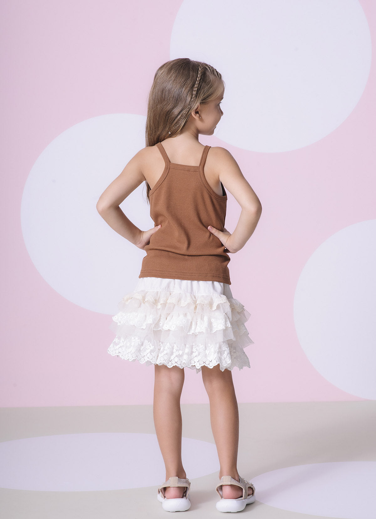 Blusa Ribana Alça Pituchinhus Marrom