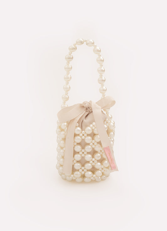 Bolsa Festa Pérolas Forro Liso Ocre Bolsa Festa Pérolas Forro Liso Ocre