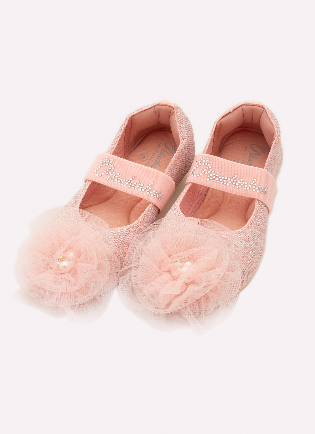 Sapatilha Knit Flor Tule Bordado
