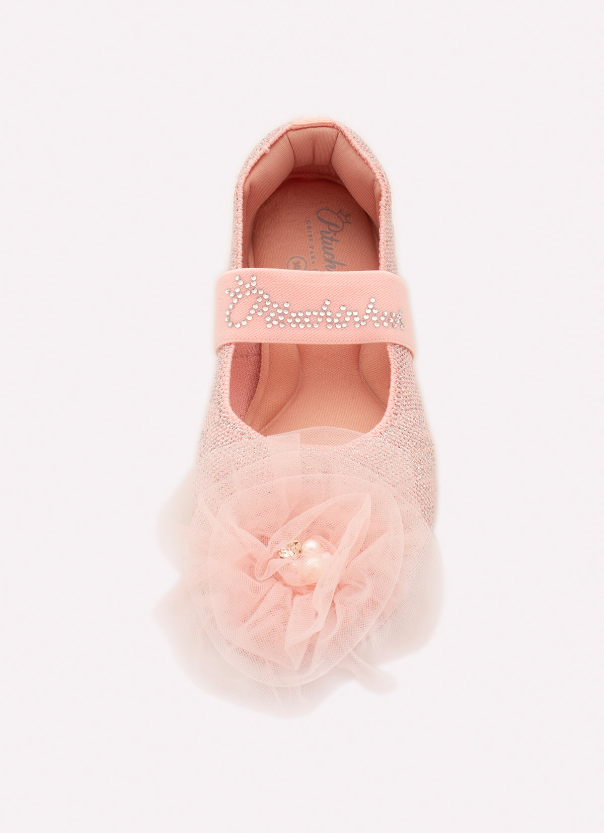 Sapatilha Knit Flor Tule Bordado
