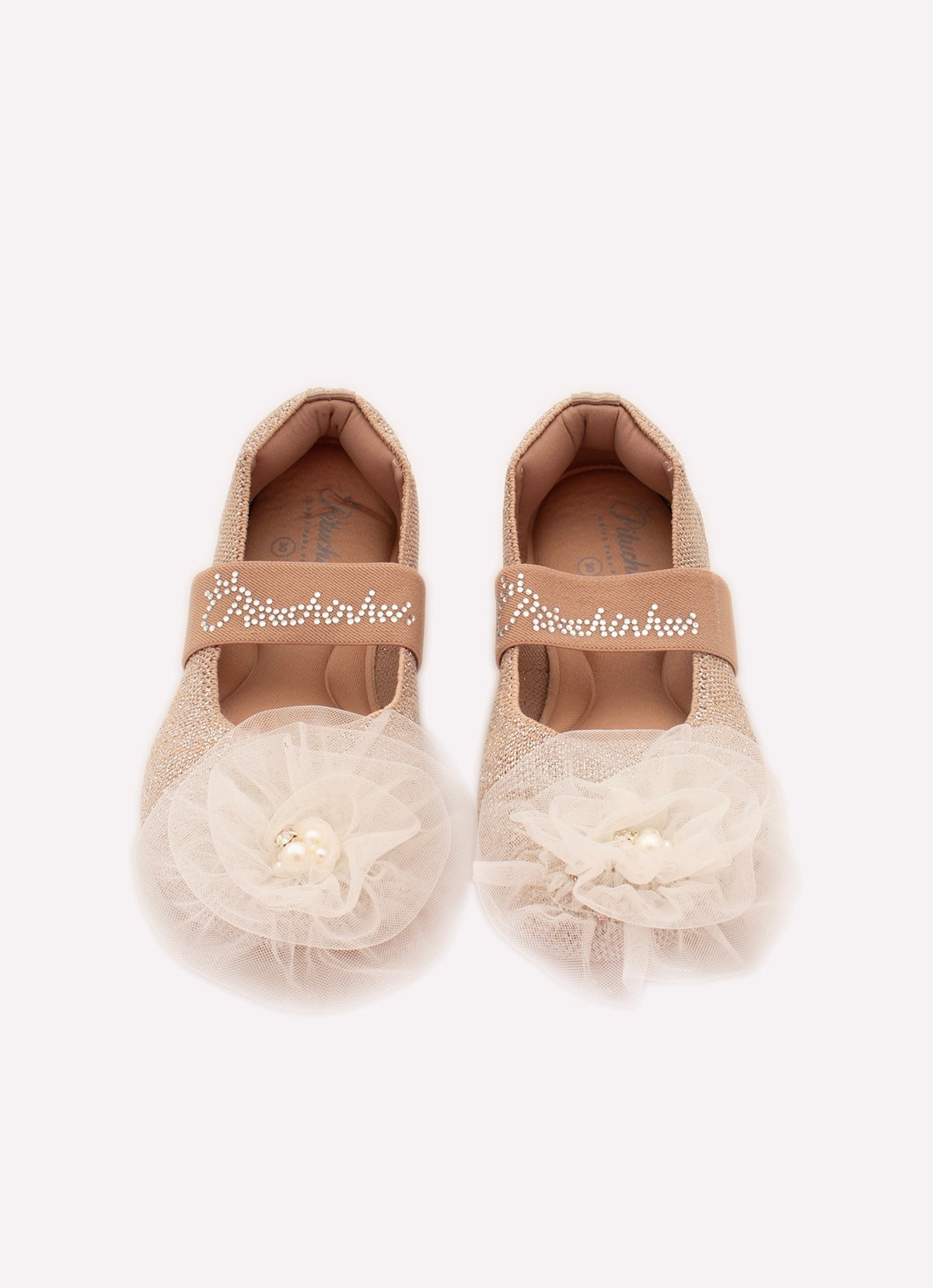 Sapatilha Knit Flor Tule Bordado